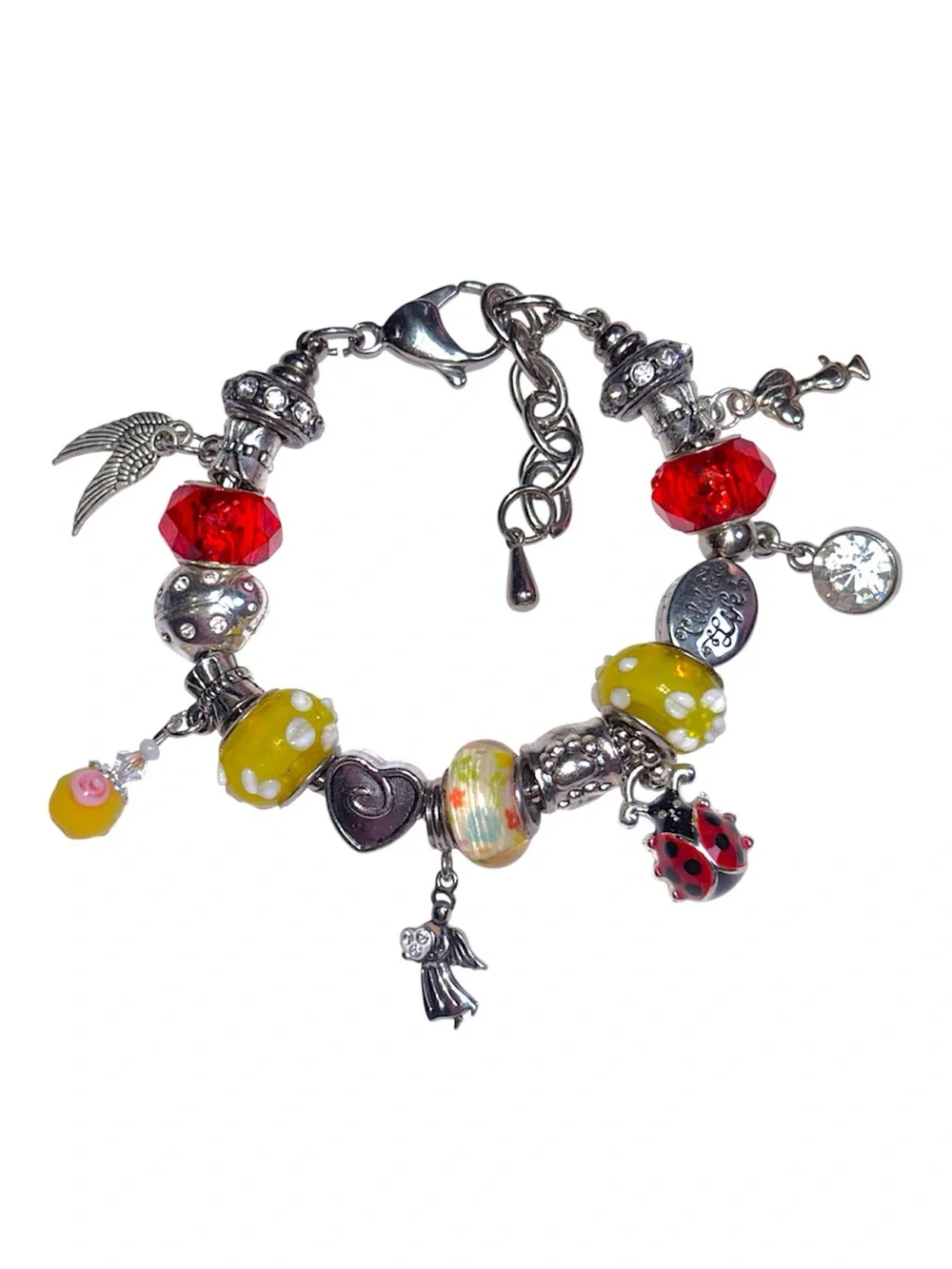 Custom ladybug charm bracelet 💗